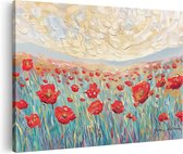 Artaza Peinture sur Toile Coquelicots Rouges dans un Champ - 120x80 - Groot - Photo sur Toile - Impression sur Toile