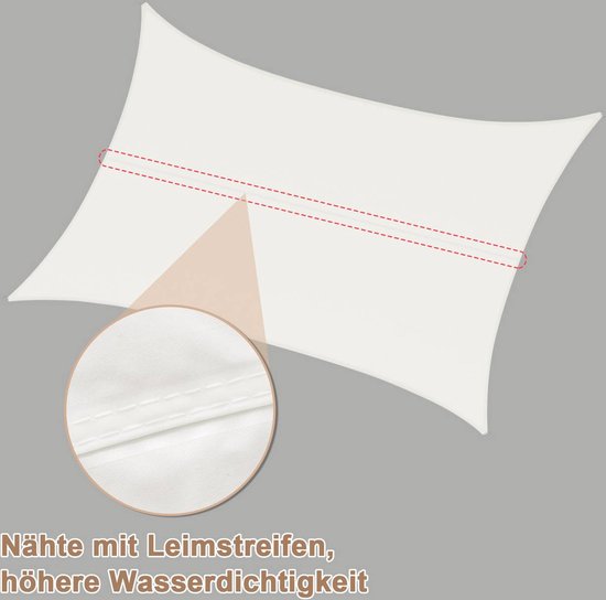 Rootz Pare-soleil Plein air de Premium – Voile d'ombrage de protection UV – Auvent imperméable – Blocage des UV, résistant aux déchirures, installation facile – 4 m x 5 m