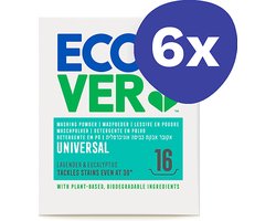 Ecover Waspoeder Universal (16 wasbeurten) (6x 1,2kg)