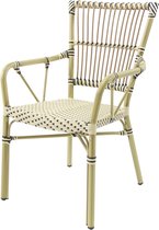 Chaise de bistro Wit/ Zwart - 56x62x90cm - James - Giga Meubel