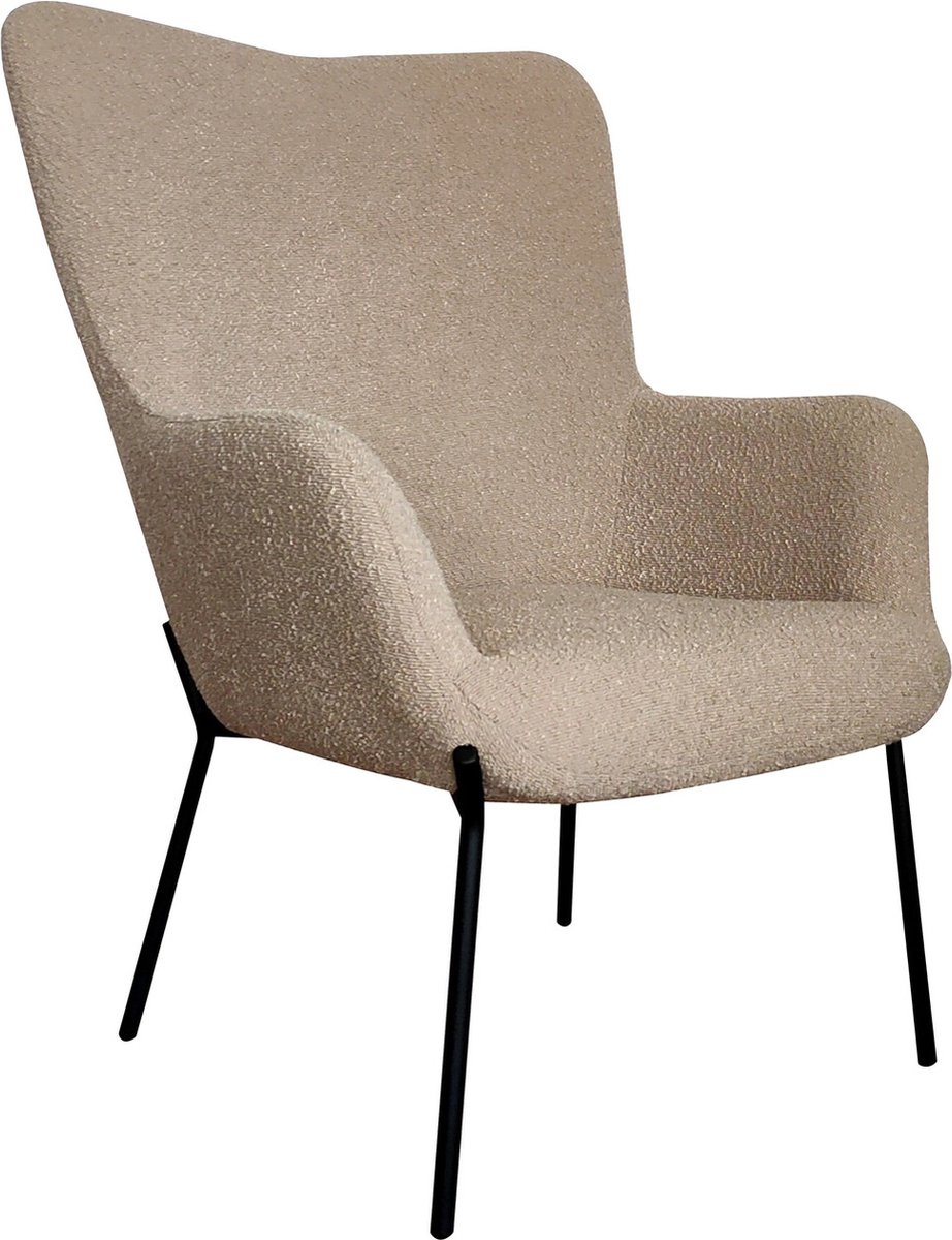 House Nordic Fauteuil Glasgow Bouclé Bruin