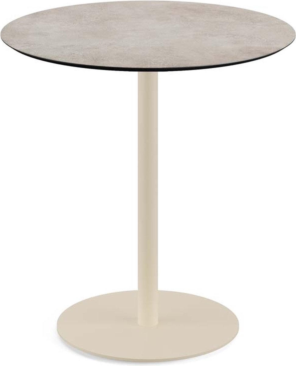 Tuintafel Moonstone Urban Zand Frame HPL Ø70cm - Giga Meubel