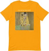 Gustav Klimt 'De Kus' ("The Kiss") Beroemd Schilderij T-Shirt | Unisex Klassiek Kunst T-shirt | Goud | L