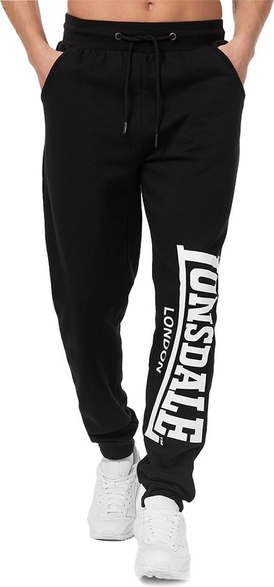 Lonsdale London Joggingbroek Logo Groot Zwart - Maat: 3XL
