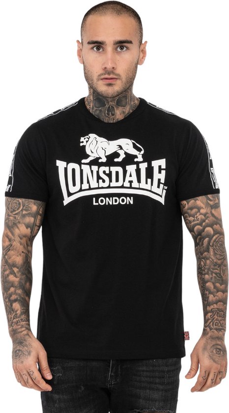 Lonsdale T-shirt Stour Zwart - Maat: L