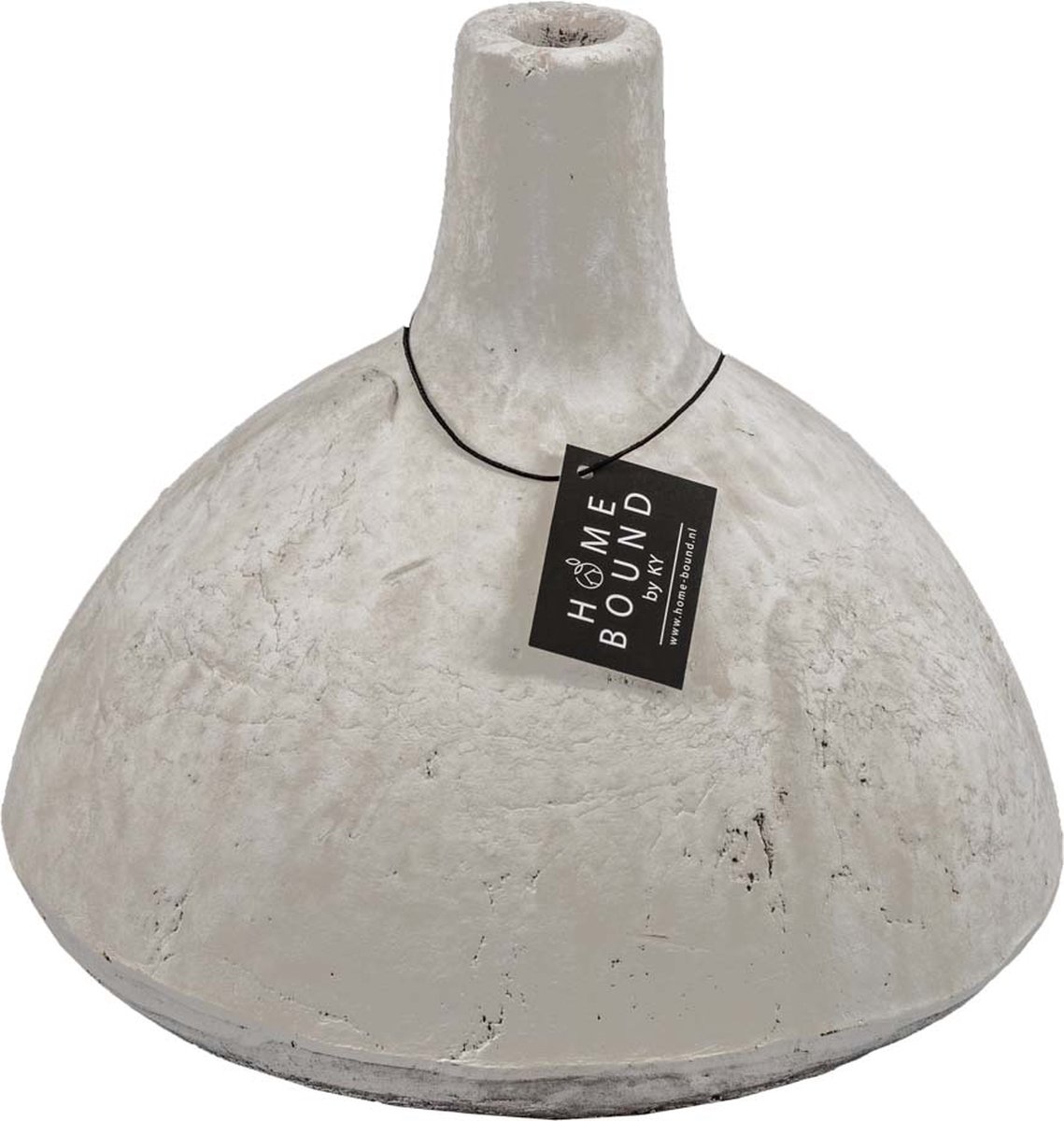 Homebound by Kolony HomeBound by KY | Aardewerk vaas wit | 21,5x21,5x20cm | vaas wit aardewerk