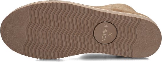 Notre-V 2204-03 Enkellaarsjes Dames - Taupe - Maat 44