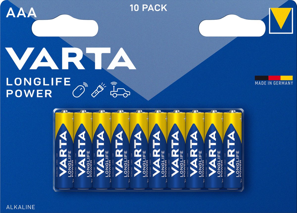Varta Longlife Power AAA Batterijen - 10 stuks