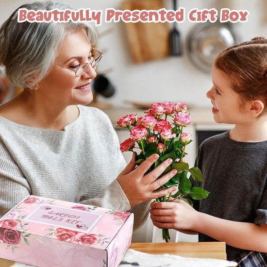 Tuingereedschapsset, tuingereedschap, tuinschort, tuinschep, gereedschapsset, tuincadeaus voor vrouwen voor tuinliefhebbers, cadeau vrouwen verjaardag, tuinaccessoires voor buiten van Merkloos	 — afbeelding 4