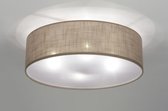 Lumidora Plafondlamp 71763 - Plafonniere - ARLES - 4 Lichts - E27 - Bruin - Taupe - Textiel - ⌀ 50 cm