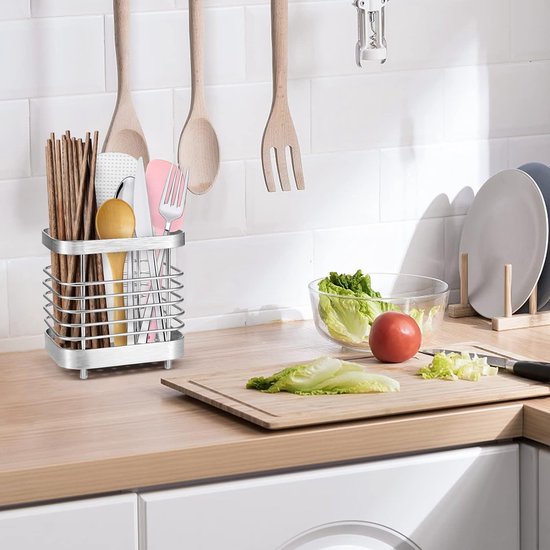 BURIUS Égouttoir à Ustensiles pour Évier de Cuisine - Égouttoir en Acier Inoxydable Porte-Baguettes Organisateur d'Ustensiles de Cuisine caddy Comptoir - Porte-Ustensiles Lave-Vaisselle BURIUS Égouttoir à Ustensiles pour Évier de Cuisine - Égouttoir en Acier Inoxydable Porte-Baguettes Organisateur d'Ustensiles de Cuisine caddy Comptoir - Porte-Ustensiles Lave-Vaisselle