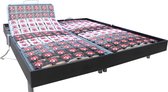 DREAMEA Elektrische bedbodem 2x78 met contactplaatjes kleur zwart hout van DREAMEA - 2x90x200cm - motoren OKIN L 200 cm x H 35 cm x D 180 cm