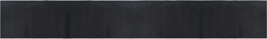 vidaXL - Vloerkleed - rechthoekig - 60x400 - cm - bamboe - zwart