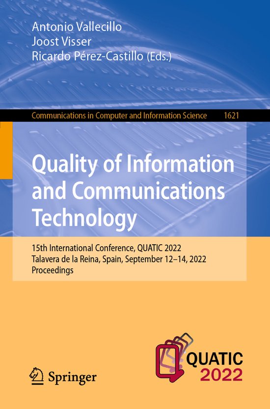 Communications in Computer and Information Science1621- Qual ... - cover