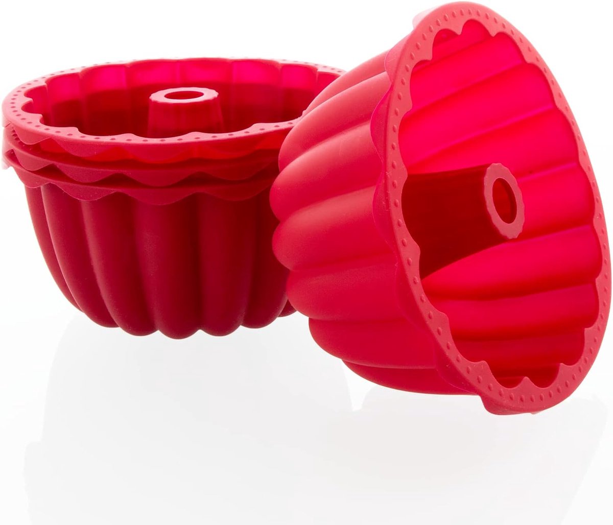 Coolinato 4-delige siliconen dessertvorm, ROOD
