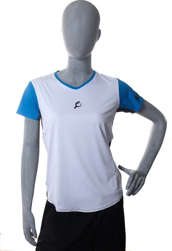 PUNTAZO Padel T-shirt Dames Sportshirt EXTRA LARGE blauw Korte mouw