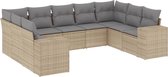 vidaXL-9-delige-Loungeset-met-kussens-poly-rattan-beige