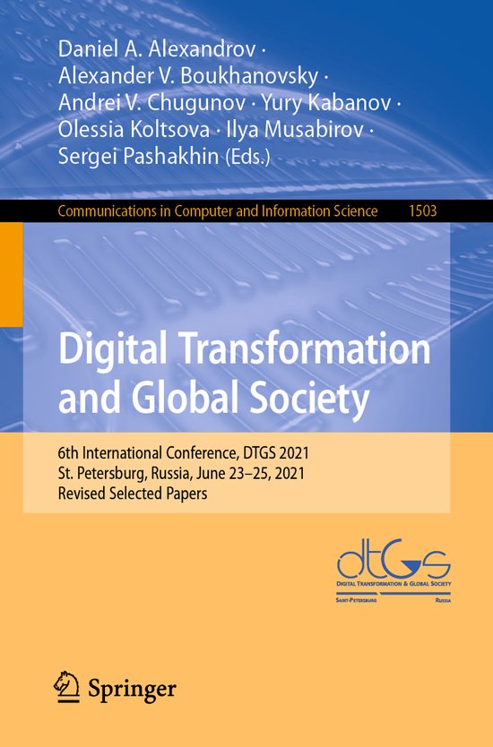 Communications in Computer and Information Science1503- Digi ... - cover