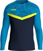 Jako Iconic Sweater Heren - Marine / Jako Blauw / Fluogeel | Maat: XL