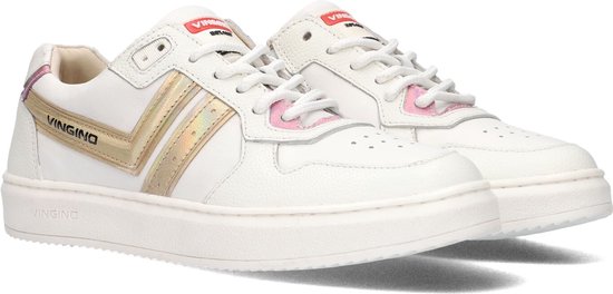 Vingino Odette Low Lage sneakers - Leren Sneaker - Meisjes - Wit - Maat 39