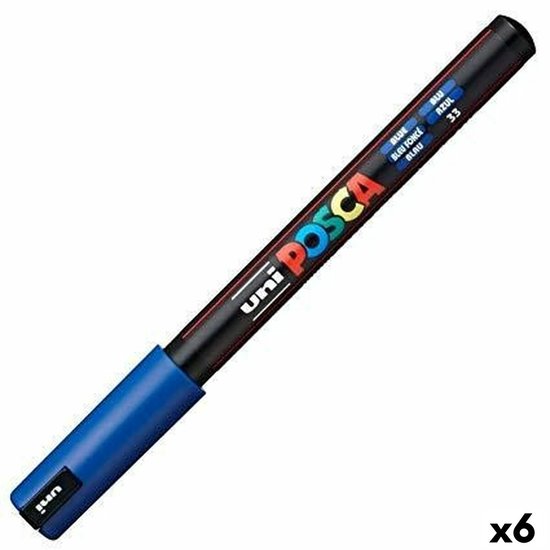 Markeerstiften POSCA PC-1MR Blauw 6 Stuks