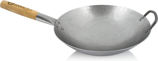 Mahlzeit Wok traditionnel, diamètre 35 cm, wok en acier à fond rond, wok en  acier au... | bol.com