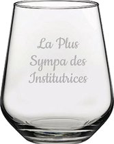 Drinkglas gegraveerd - 42,5cl - La Plus Sympa des Institutrices