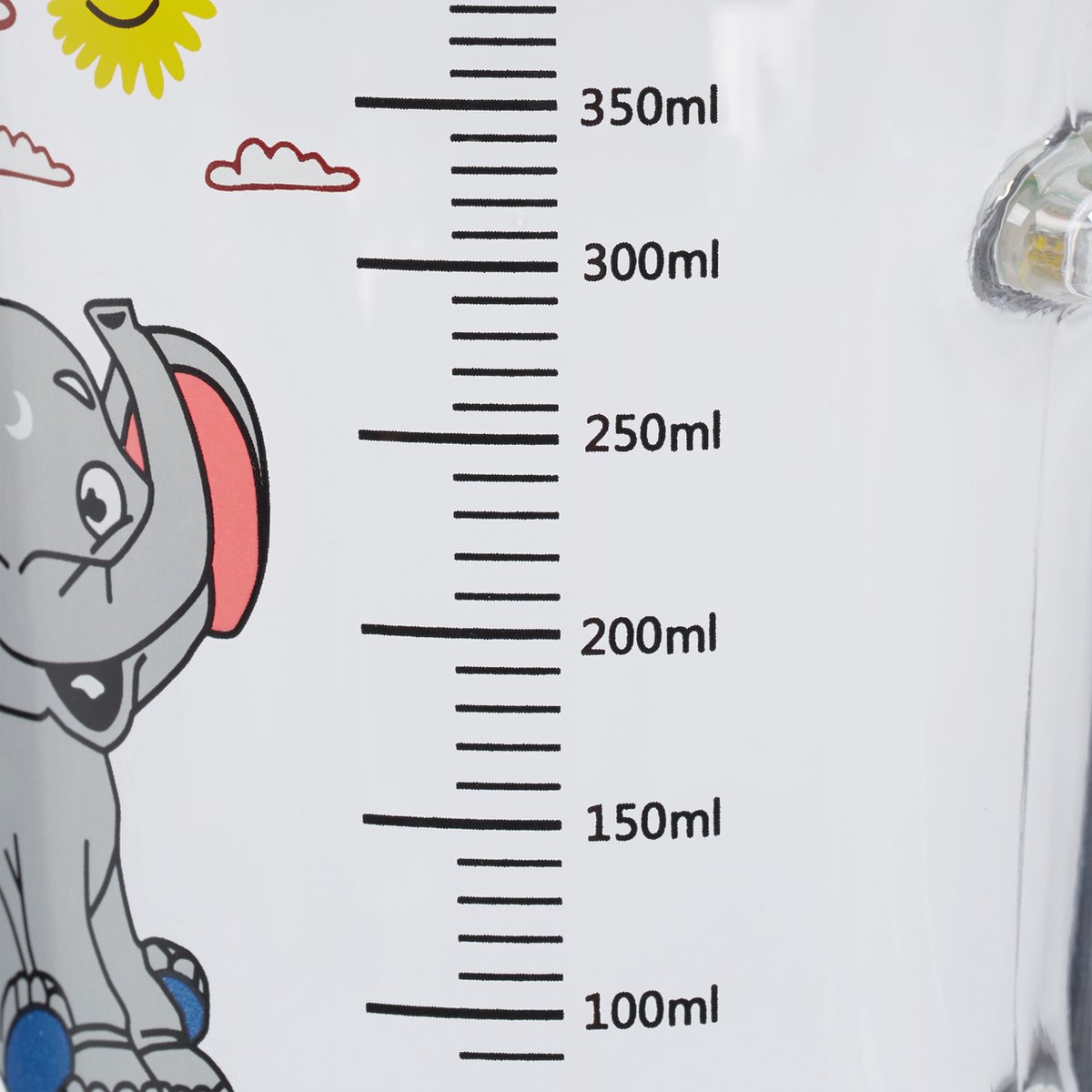 Relaxdays Lot de 2 verres à eau pour enfants, motif éléphant, avec poignée, couvercle et paille 400 ml, transparent Relaxdays Lot de 2 verres à eau pour enfants, motif éléphant, avec poignée, couvercle et paille 400 ml, transparent