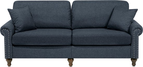 Beliani OTRA - Canapé 3 places - Gris - Polyester
