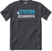 Team Schnapps | Grappige apres ski dank shirt | Wintersport kleding - T-Shirt - Unisex - Mouse Grey - Maat M