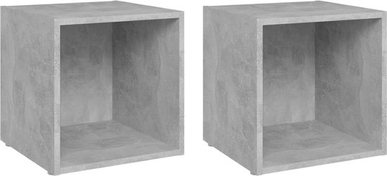 vidaXL-Tv-meubelen-2-st-37x35x37-cm-bewerkt-hout-betongrijs