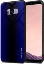 Cadorabo Hoesje geschikt voor Samsung Galaxy S8 PLUS in KOBALT PAARS - Beschermhoes gemaakt van TPU silicone Case Cover en achterkant van gehard glas
