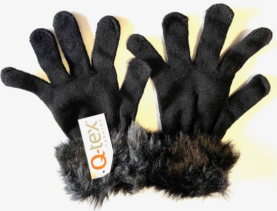 Dames handschoen - Kinderhandschoen - Winterhandschoenen - One size - Zwart