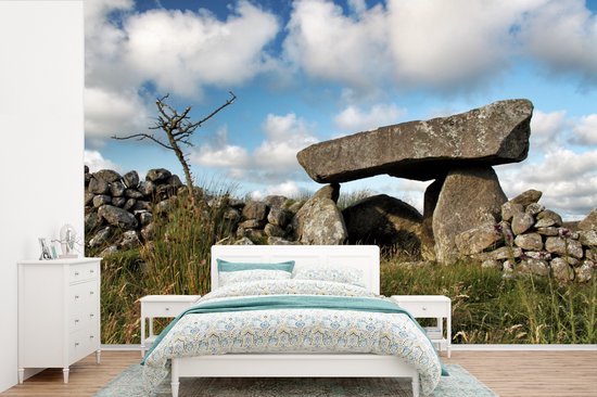 Mur de vinyle , Papier peint photo - Un Hunebed en Irlande largeur 600 cm x hauteur 400 cm - impression photo sur fond d' écran (disponible en 7 tailles)