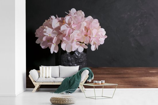 Papier Peint - Papier Papier peint photo Nature Morte - Hortensia - Rose - Largeur 525 cm x Hauteur 350 cm
