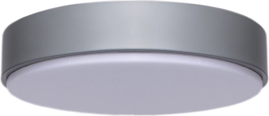 LED Plafondlamp - Opbouw Rond 20W - Helder/Koud Wit 6500K - Mat Grijs - Aluminium