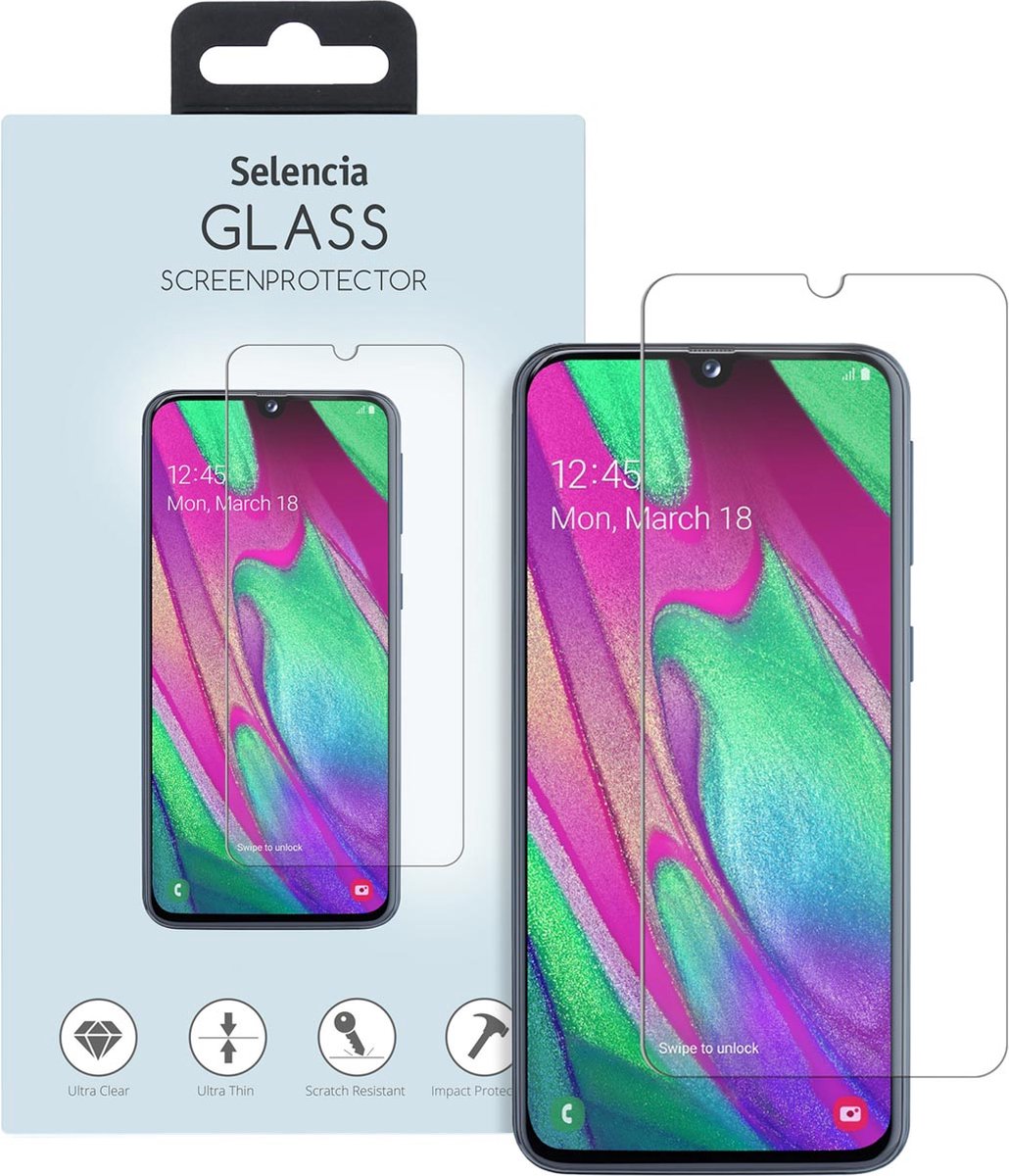 Selencia Screenprotector Geschikt voor Samsung Galaxy A40 Tempered Glass - Selencia Gehard Glas Screenprotector - Selencia