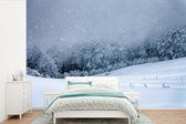 Behang - Fotobehang Berg met sneeuw - Breedte 525 cm x hoogte 350 cm