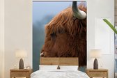 Behang - Fotobehang Schotse Hooglander - Dieren - Mist - Breedte 225 cm x hoogte 350 cm