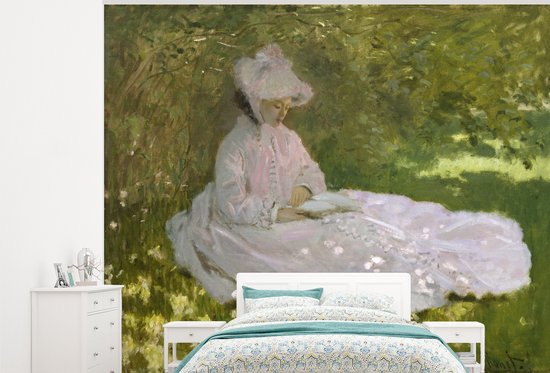 Papier Peint - Papier peint photo Printemps - Peinture de Claude Monet - Largeur 275 cm x Hauteur 220 cm