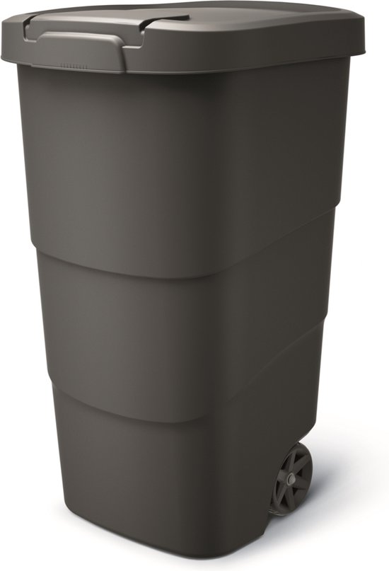 2-wiel kunststof afvalcontainer - 80 liter - rood