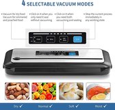 Vacuüm Sealer Keuken Apparaat INK-VS01,Automatische Vacumeermachine voor Voedselbewaring, Droge en Vochtige Seal Standen, Ingebouwde Snijplotter, Eenvoudig te Reinigen Roestvrijstalen Paneel, Led-indicatielampjes