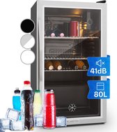 Klarstein 10027673 réfrigérateur Autoportante 85 L E Noir, Acier inoxydable