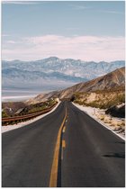 WallClassics - Poster Glossy - Road to the Montagnes - 100x150 cm Photo sur Papier Poster avec Finition Brillante
