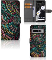 GSM Hoesje Google Pixel 7 Pro Flip Case Aztec