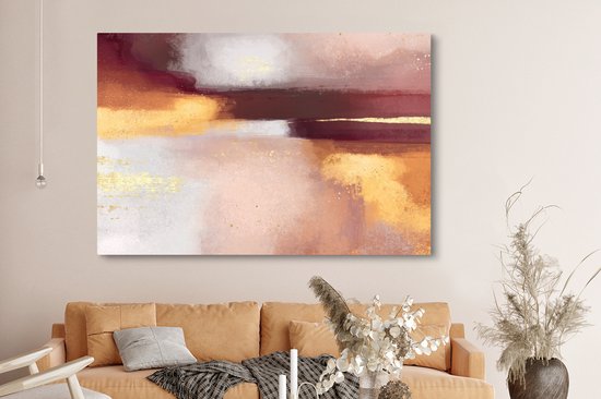 Peinture sur Toile Peinture - Abstrait - Pastel - 180x120 cm - Décoration murale XXL
