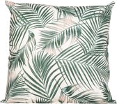 1x Canapé/coussins décoratifs pour intérieur et extérieur imprimé feuilles de palmier 45 x 45 cm - Coussins jardin/maison jungle urbaine