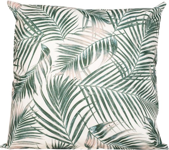 3x Bank/sier kussens voor binnen en buiten palm bladeren print 45 x 45 cm -  Urban... | bol.com