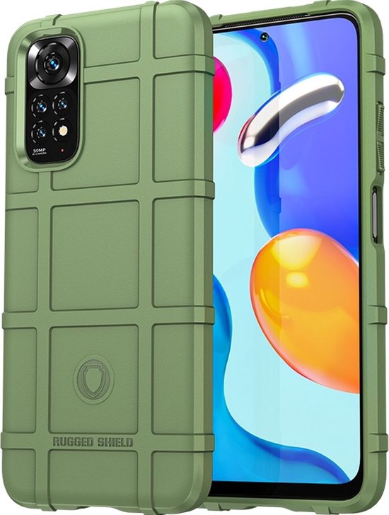 Mobigear Rugged Shield Back Cover Case - Convient pour Xiaomi Redmi Note 11 4G - Étui pour téléphone portable - Vert