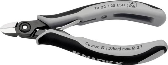 KNIPEX 77 82 130 ESD Elektronica-zijsnijtang met doorgestoken scharnier met meer KNIPEX 77 82 130 ESD Elektronica-zijsnijtang met doorgestoken scharnier met meer